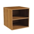 thumbnail image 6 of Lavish Home Modern Stackable Modular Cube End Table with Shelves (Brown), 6 of 6