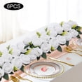 thumbnail image 3 of 6Pcs White Wedding Dining Table Flower - Centerpiece Artificial Rose Flower Arrangement, 3 of 18