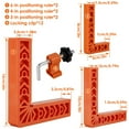 thumbnail image 2 of 4/6Pcs 90 Degree Positioning Square Plastic 3/4/6in Corner Clamp Right Angle Clamp Precise L-Shape Square Ruler Measuring Tool for Drawer Cabinet, 2 of 7