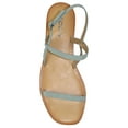 thumbnail image 2 of Soda Shoes Women Basic Flat Sandals Ankle Thin Strap Buckle LEEANA-S Green Light Mint 6.5, 2 of 2