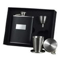 thumbnail image 1 of Visol VSET32-1188 Ontario Black Leather 6 oz Stellar Flask Gift Set, 1 of 1