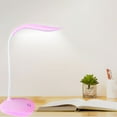 thumbnail image 4 of LED Desk Lamp Table Lamp Reading Lamp with USB Charging Port, Flexible Gooseneck Table Lamp Eye Caring lamp for Bedside Office Study Drafting, Sensitive Control (Pink), 4 of 5
