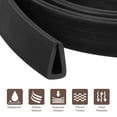 thumbnail image 6 of REGALWOVEN 9/32" x 7/16" x 3.3ft Rubber U Channel Edge Trim Flat Type Fit for 3.5-4mm Edge, Black, 6 of 6