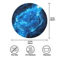 thumbnail image 4 of Round Plate Mat 15.4x15.4 Inchesx6 Placemat Table Mat Kitchen Mat Coffee Mat Fabric Thick, Strong Wear-Resistant, Heat Resistance Blue Lava Pattern, 4 of 7