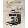 thumbnail image 4 of Espresso Machine with Grinder and Milk Frother Steam Wand, 20 Bar Coffee Maker with 95oz Water Tank, Professional 3 In 1 Espresso Maker for Cappuccino and Latte (1450w) -Dark Gray, 4 of 8