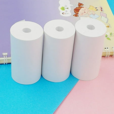 5 Rolls 57*30mm Color Printer Paper Printable Sticker Paper Roll Self ...