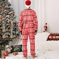 thumbnail image 3 of Yesfashion Christmas Pajamas for Men Front Zipper Round Neck Jumpsuit Fleece-Lined Matching Jammies, 3 of 5