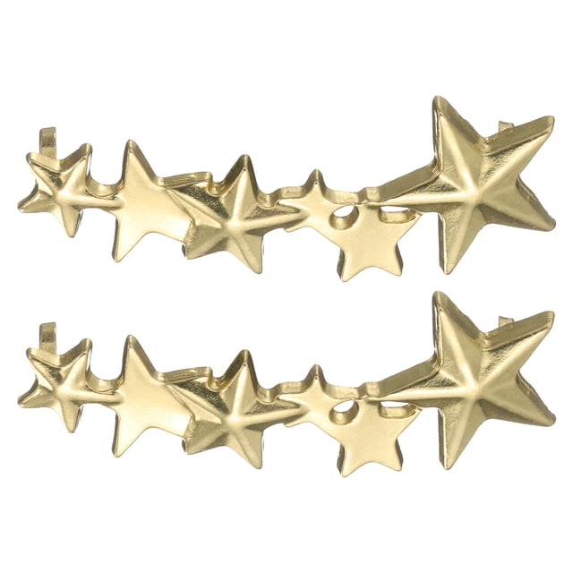 2 Pcs Encanto para Cordones para Zapatillas, Broches Decorativos para Cordones para Zapatos Casual de Mujeres, Dorado (Forma de Estrella)