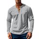 thumbnail image 1 of pstuiky manga larga para hombre, Camisa informal de moda para hombre, con cuello en V y mangas, transpirable camisetas de hombre m, 1 of 8