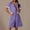 Purple, variant on FDGIU 2025 Women's Nursing Scrub Dress - Button Down Lapel Short Sleeve Uniform with Pockets, Breathable V-Neck Workwear for Hospital/Spa/Housekeeping