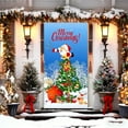 thumbnail image 4 of Hometravel Christmas Door Curtain, Santa and Puppy Pattern Fabric Hanging, Outdoor Photo Background Decor for Holiday Entryway Display, 4 of 6