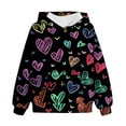 thumbnail image 4 of Atogsazn Kids Girls Valentine's Day Hoodies Children Casual Oversized Long Sleeve Pullover Sweatshirts Outfit Tops Clothing Purple 5-6 Years Fashion, 4 of 6