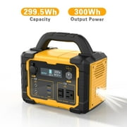 Enyopro Portable Power Station 300W Solar/Car/Wall Charging 120V AC Pure Sine Wave for Electronics with Eco Mode, Outdoor Emergency Power Supply for Camping, Travel, Photography & Emergencies