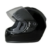 FUEL Adult Full-Face Motorcycle Helmet DOT Approved Gloss Black, Large