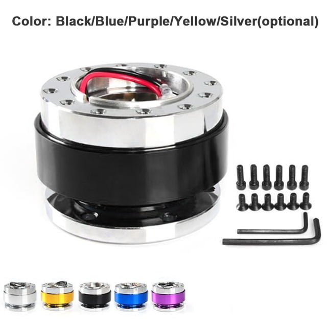 Steering Wheel Quick Release Hub Adapter Aluminum Alloy Snap Off Boss Kit with Screw Bolts Car Auto Accessories