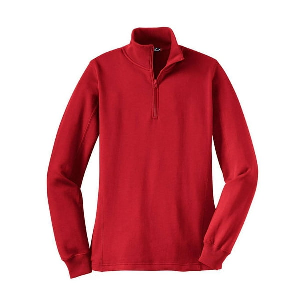Sport-Tek Sweat-Shirt pour Femme 1/4-Zip, Rouge XL