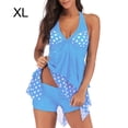 thumbnail image 2 of facefd Halter Women Backless Swimsuit Bench Suit Light Blue XL, 2 of 6