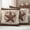 Brown Beige, variant on Texas Star Vintage Outdoor Waterproof Pillow Covers, Brown Retro Art Red Berry Wooden Decorative Square Throw Pillowcase Sofa Cushion Sham for Patio/Couch/Chair, 20"x20" 2 Pack