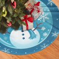 thumbnail image 3 of Christmas Tree Skirt 48" Ginger Snowman Crystal Ball (12) Xmas Tree Skirts Mat for New Year Holiday Christmas Party Decorations, 3 of 5