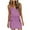 Purple, variant on Ecqkame Summer Womens Slip Midi Dress Casual Solid Color V-Neck Sleeveless Dress Waist Drawstring Spaghetti Straps Beach Pocket Dresses Army Green M