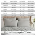 thumbnail image 3 of KriKac Extra Deep Pocket Queen Sheets Set, 6-Piece Ultra-Soft Microfiber Bed Sheets with 21" Deep Fitted Sheet Queen, Oversize Flat Sheet, 4 Queen Pillowcases, Steel Grey, 3 of 9