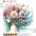 thumbnail image 2 of 5D DIY Taladro Parcial Con Forma Especial Racimo Flores 30x30 Cm, 2 of 9