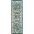 thumbnail image 2 of Traditional Hadeya Collection Area Rug Teal - 2'x8', 2 of 5