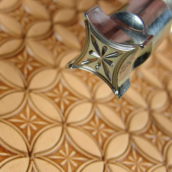 Starburst Box Geometric Leather Stamp, Stainless Steel Barry King