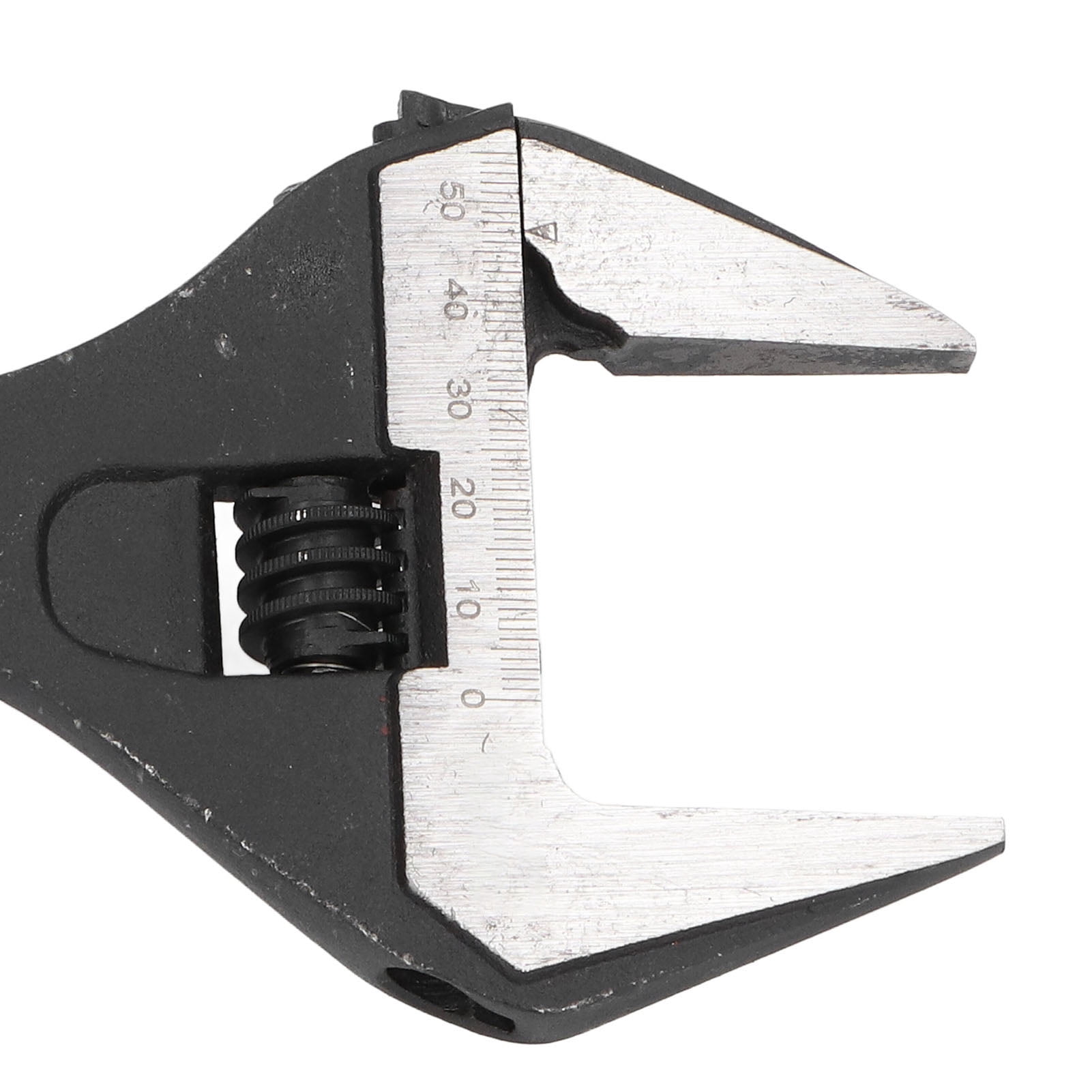 BIMZUC 10 Inch Wide Mouth Adjustable Wrench, CrV Steel Deep Jaw Manual Repair Spanner for Home Garage Workshop (10 inches / 25.4 cm)