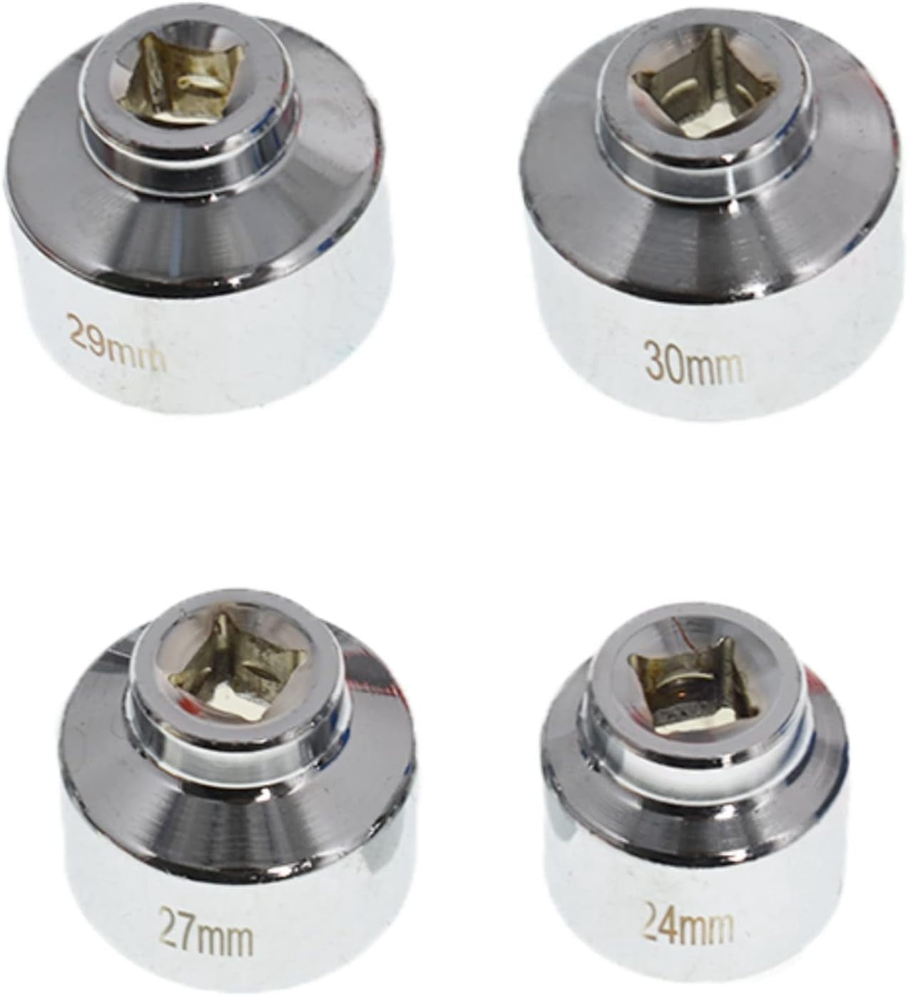 waltyotur 7 Pcs 3/8 Oil Filter Cap Wrench Socket Set Tool Kit 24mm to 38mm Replacement for Mercedes Benz VW and BMW Paper Cartridge Housing