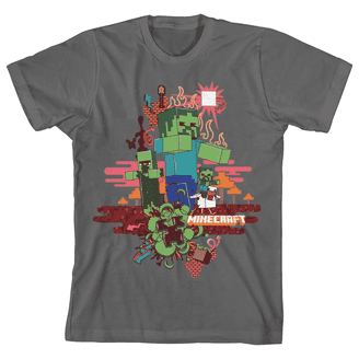 Minecraft Boys Holiday Creeper Graphic T-shirt, Size 4-18