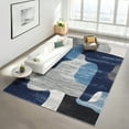 thumbnail image 2 of HOMERRY Area Rug 5' x 7' Rug for Living Room Modern Washable Indoor Abstract Print Carpet, Blue, 2 of 6