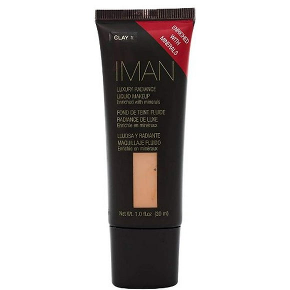Iman Cosmetics Maquillage Liquide de Luxe Éclat, Argile 1