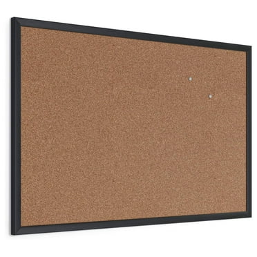 Cork Bulletin Board, 24'' x 36'', Black Wood Frame 35" x 23"