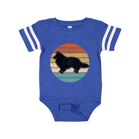 Inktastic Sheltie Dog Retro Sunset Boys or Girls Baby Bodysuit