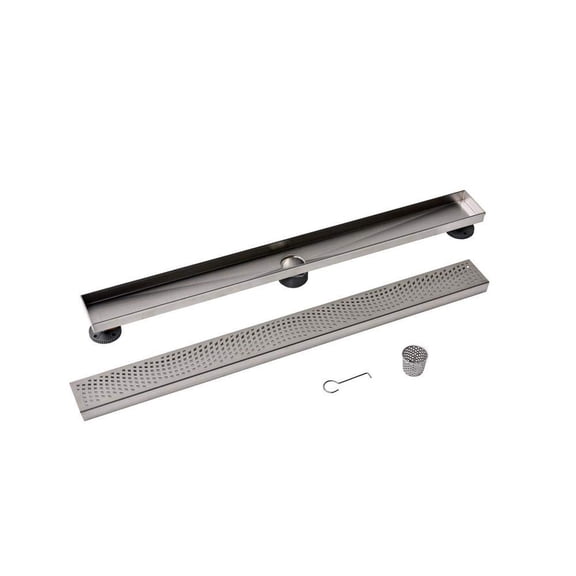 Designline 32 in. Stainless Steel Linear Shower Drain Wave Grate