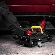 M-AUTO Heavy Duty Hydraulic Trolley Service/Floor Jack with Blow Mold Carrying Storage Case, 2 Ton (4,000 lb) Capacity, Black