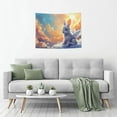 thumbnail image 5 of Hirioo Sunshine Colorful Cloud Rabbit Print Tapestry Lightweight Fabric for Bedroom Aesthetic Home Wall Dorm Décor Living Room Decor 29x37 Inch, 5 of 8