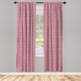 thumbnail image 2 of Ambesonne Vintage Curtains, Minimalist Flowers Dots, Pair of 28"x63", Dried Rose and Pastel Pink, 2 of 4
