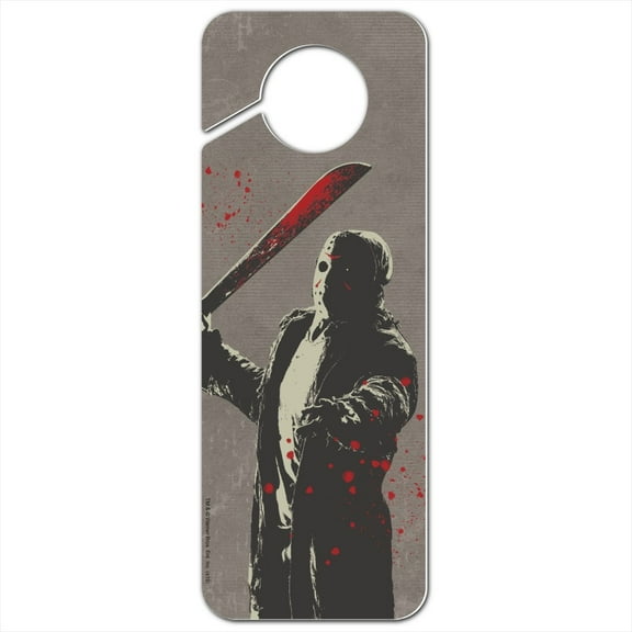 Friday the 13th Jason Character Plastic Door Knob Hanger Sign