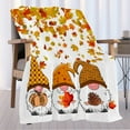 thumbnail image 2 of Fall Gnome Throw Blanket - Autumn Pumpkin Blanket - Thanksgiving Decor Blanket - Fall Gnome Gifts for Home - Gnome Bedding Blanket for Couch/Sofa/Living Room - 40"x50"-Kids/Throw Size, 2 of 6