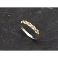 thumbnail image 4 of Citrine Band Dainty Citrine Ring Natural Citrine November Birthstone Silver Ring, 4 of 6