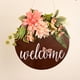 thumbnail image 3 of Señal de Puerta de Bienvenida de Rústica de Flores Artificiales para Vacaciones Porche, 3 of 9