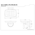 thumbnail image 2 of Kingston Brass BA1115BB 2.75 in. Victorian Wall-Mount Soap Dish Holder, Brushed Brass, 2 of 2