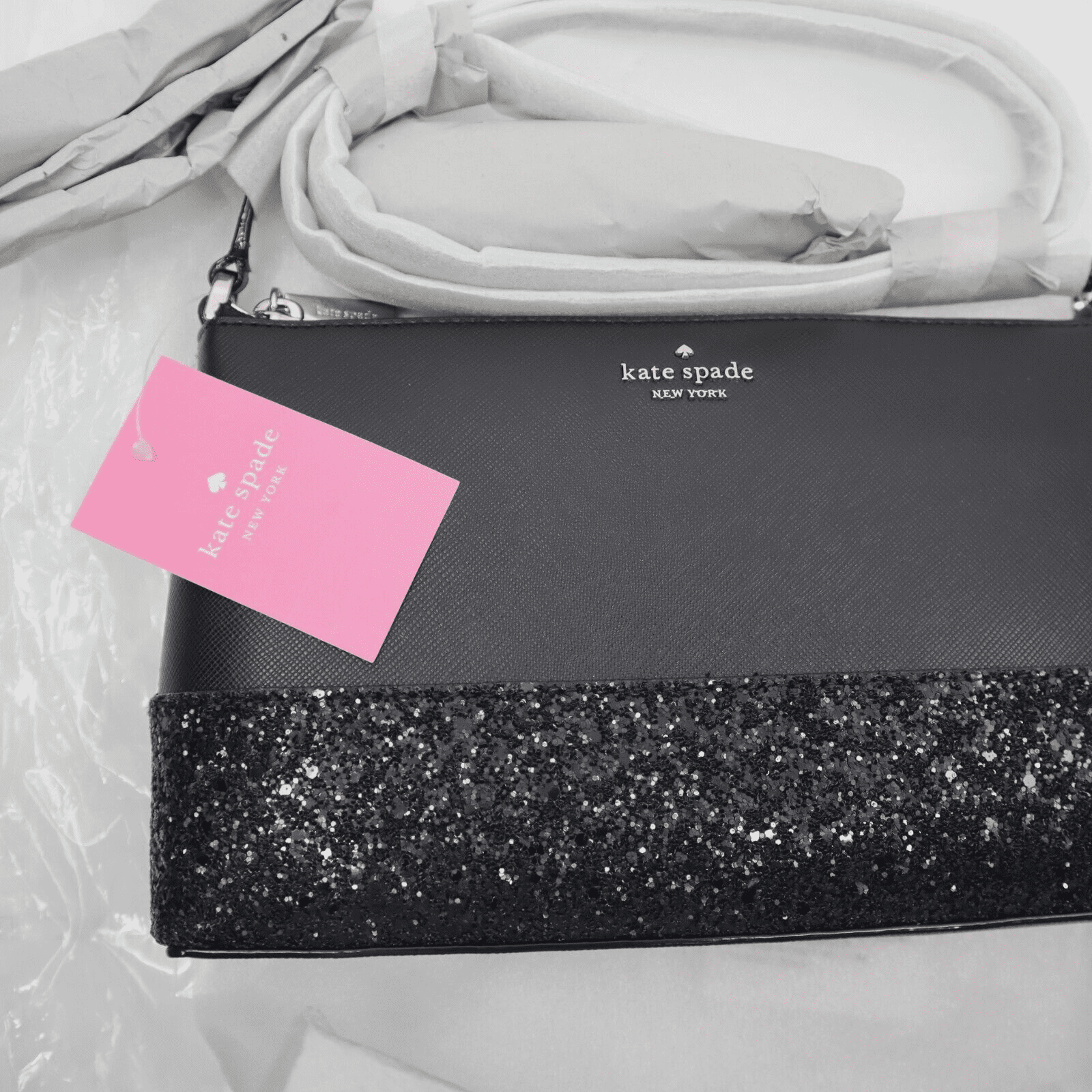 Kate Spade New York Flash Glitter Crossbody (grey) - Walmart.com