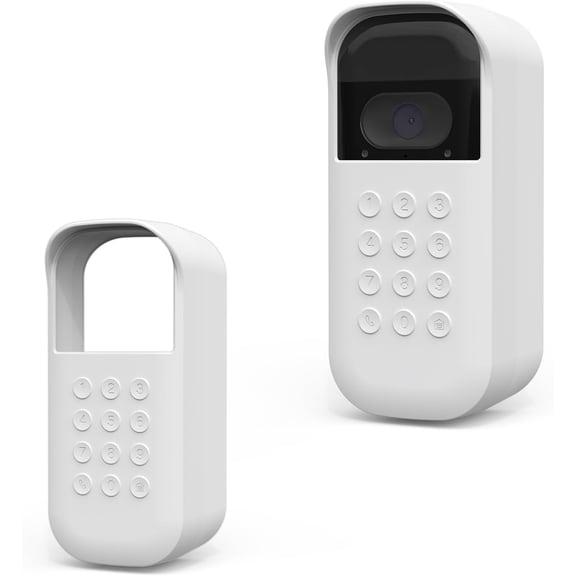 Silicone Skin Cover for myQ Smart Garage Door Video keypad with Angle Mount Accessories (Only Right,White)