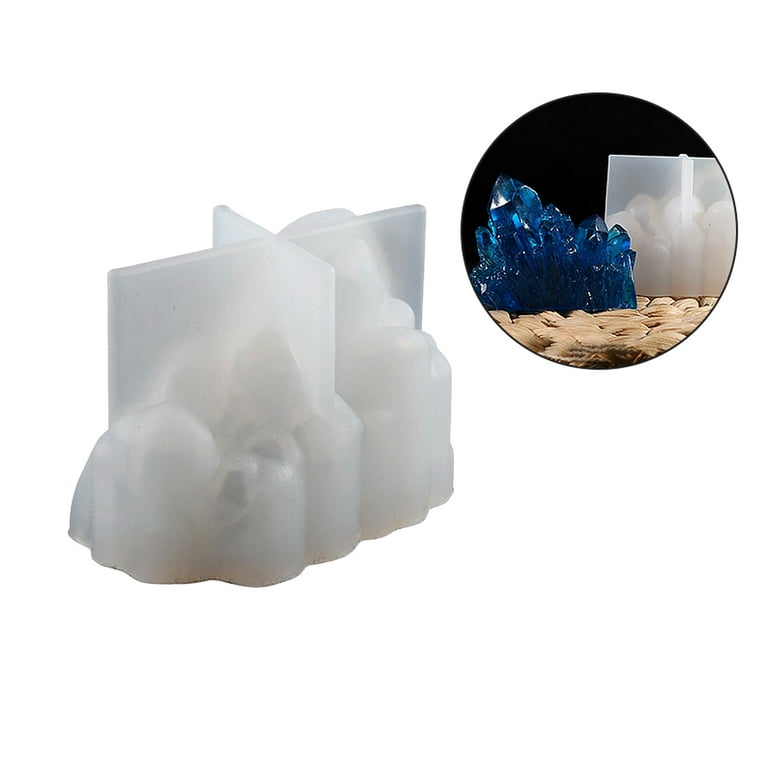 Hadanceo Casting Mold Reusable Faux Crystal Cluster Stone Shape Ice Pillar  Epoxy Resin Mold Decorative Durable for Living Room 