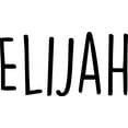 thumbnail image 4 of Vinyl Wall Art Decal Boys Custom Name - ’Elijah’ - 12" x 23" - Little Boys Bedroom Wall Decals - Cute Wall Art for Baby Boy Nursery Room Decor (12" x 23"; White) (12" x 23"; Black Handwritten), 4 of 5