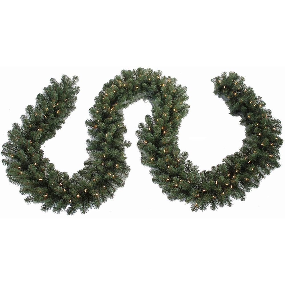 15 ft Warm White LED Lighted Christmas Garland 150 Lights A/C