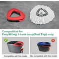 thumbnail image 4 of FGTHBF-Mop Heads Replacements for Ocedar, Spin Mop Replacement for O-Cedar EasyWring 1 Tank System Mop Refills, Include 3 Pack Heads, 1 Scrub Brush & 1 Base Combo, 4 of 4